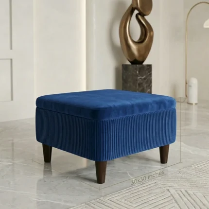Luna 30x30 Fully Pleated Footstool Comfort Kingdom UK