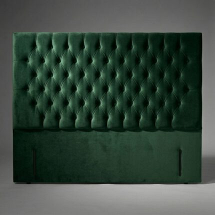 Super King Green Diamond Tufted Headboard Comfort Kingdom UK