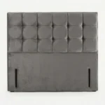 Super King Grey Biscuit Tufted Headboard
