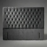 Super King Grey Diamond Tufted Headboard Comfort Kingdom UK