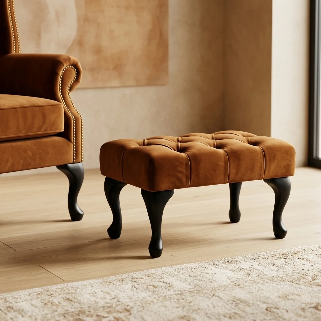 Theo Brown Queen Anne Chair Footstool Comfort Kingdom UK Theo Brown Queen Anne Chair Footstool Comfort Kingdom UK