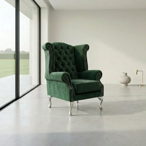 Green-Chrome-Legs-Queen-Anne-Chair-Comfort-Kingdom-UK.jpeg Chair